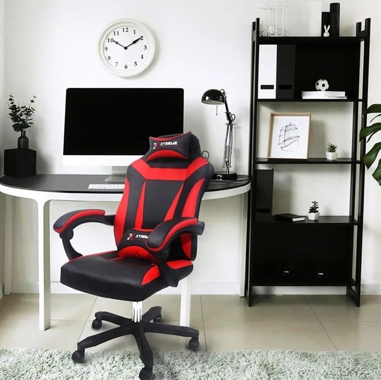 Cadeira Xtreme Gamers Ergonômica 130º Escritório Reclinável Cor Vermelho